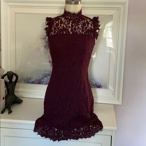 Burgundy Lace Dress
